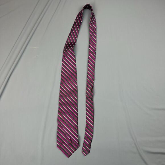 Brooks Brothers Silk Tie | Purple Gold Ribbed London USA Made - Picture 2 of 7